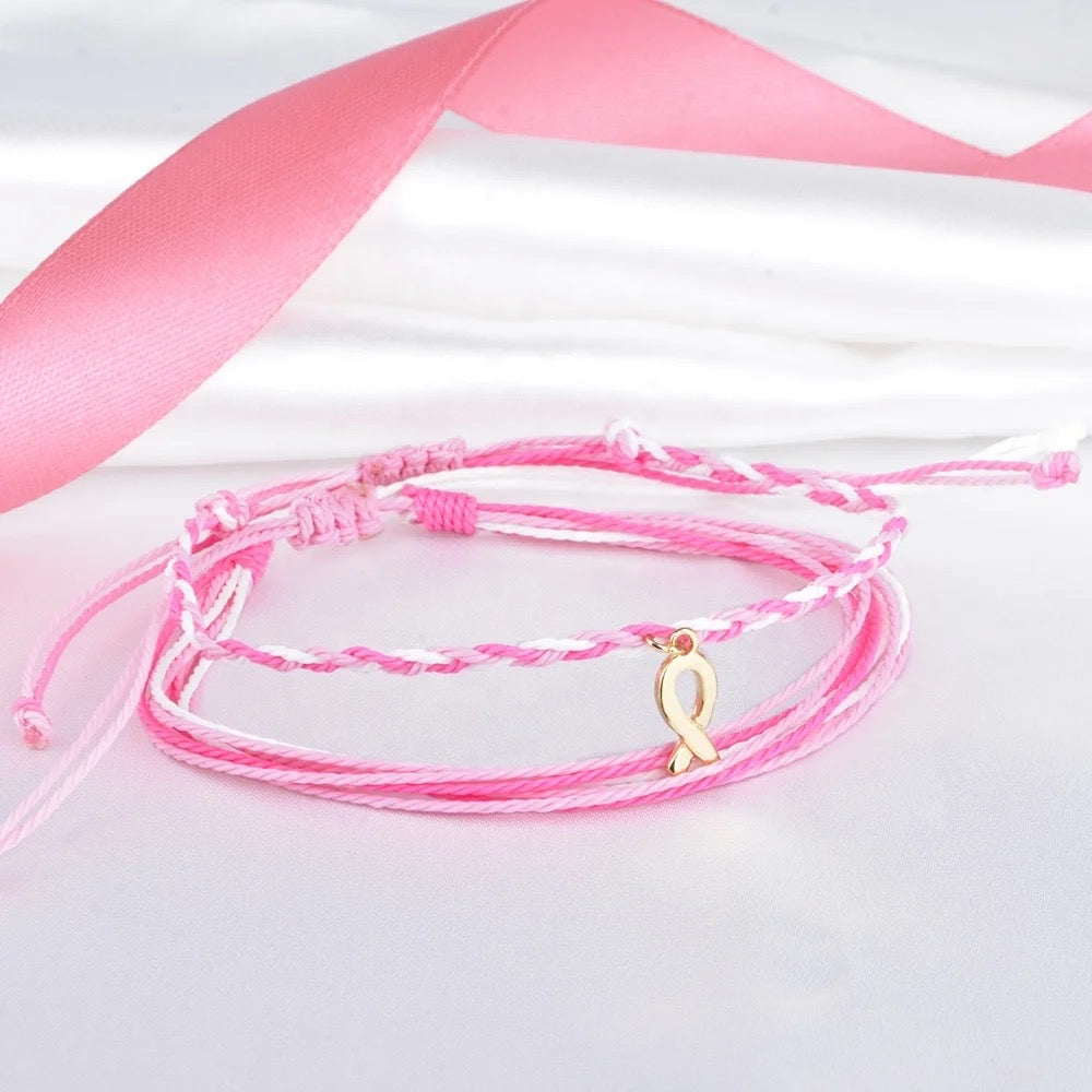 Cancer Awareness Ribbon bracelet