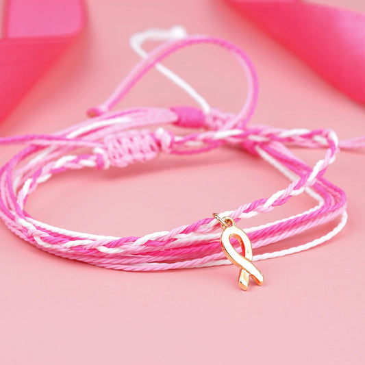 Cancer Awareness Ribbon bracelet