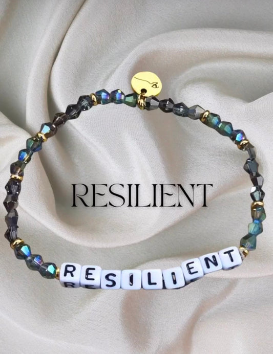 “Resilient” word bracelet